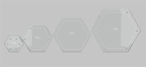 img 1 attached to 🧵 Акриловые шаблоны для пэчворка - 12 штук шестиугольников, кругов и квадратов 4", 3", 2", 1" размеров с 1/4" запасом на шов.