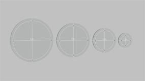 img 3 attached to 🧵 Акриловые шаблоны для пэчворка - 12 штук шестиугольников, кругов и квадратов 4", 3", 2", 1" размеров с 1/4" запасом на шов.