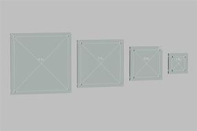 img 2 attached to 🧵 Акриловые шаблоны для пэчворка - 12 штук шестиугольников, кругов и квадратов 4", 3", 2", 1" размеров с 1/4" запасом на шов.