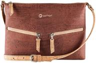 👜 corkor women's crossbody handbag: cork purse from portugal, crafted with vegan leather logo