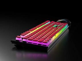 img 2 attached to 🔴 HK Gaming 108 Double Shot PBT Pudding Keycaps Ansi/ISO - OEM Profile Pudding Keyset 60% / 87 TKL / 104/108 MX Switches for Backlit Keyboards (Red)