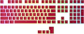 img 4 attached to 🔴 HK Gaming 108 Double Shot PBT Pudding Keycaps Ansi/ISO - OEM Profile Pudding Keyset 60% / 87 TKL / 104/108 MX Switches for Backlit Keyboards (Red)