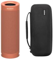 sony srs-xb23/c extra bass bluetooth wireless portable speaker (coral red) with knox gear hardshell travel &amp logo