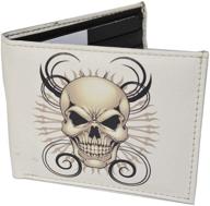 men's exotic skull printed bifold 🧔 wallet – stylish accessories for enhanced seo логотип