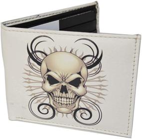 img 4 attached to Men's Exotic Skull Printed Bifold 🧔 Wallet – Stylish Accessories for Enhanced SEO