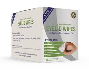 img 4 attached to 🌿 Organic Eyelid Wipes infused with Tea Tree and Coconut Oil - Soothing Eye Wipes for Itchy Eyes - Pack of 30 Natural Eye Cleansing Wipes