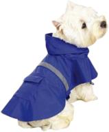 🐶 ocsoso pet rainy days slicker pet jacket - reflective strip, blue orange - xxs to xxl - improved seo. логотип