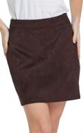 👗 bodycon leather vintage stretchy women's skirt: timeless style for modern women logo