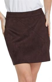 img 4 attached to 👗 Bodycon Leather Vintage Stretchy Women's Skirt: Timeless Style for Modern Women