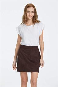 img 2 attached to 👗 Bodycon Leather Vintage Stretchy Women's Skirt: Timeless Style for Modern Women
