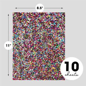 img 2 attached to 🎉 Desecraft 0.8mm Thick 10 Sheets 8.5"x11" Giant Glitter Sparkly Iridescent Heavy & Premium Cardstock: Decorative Craft Scrapbook Paper for Card Making, Scrapbooking, and Party Projects