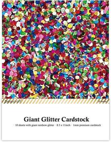 img 4 attached to 🎉 Desecraft 0.8mm Thick 10 Sheets 8.5"x11" Giant Glitter Sparkly Iridescent Heavy & Premium Cardstock: Decorative Craft Scrapbook Paper for Card Making, Scrapbooking, and Party Projects