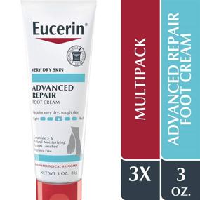 img 2 attached to 👣 Eucerin Advanced Repair Foot Cream - Fragrance Free 3 oz. Tube (Pack of 3) - Ideal Foot Lotion for Very Dry Skin