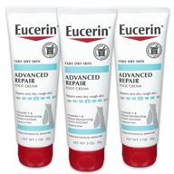 👣 eucerin advanced repair foot cream - fragrance free 3 oz. tube (pack of 3) - ideal foot lotion for very dry skin logo