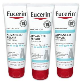 img 4 attached to 👣 Eucerin Advanced Repair Foot Cream - Fragrance Free 3 oz. Tube (Pack of 3) - Ideal Foot Lotion for Very Dry Skin