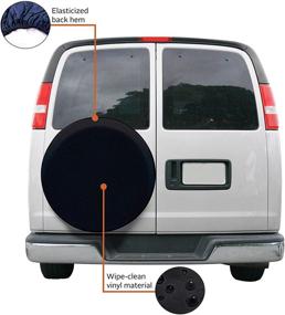 img 2 attached to 🚐 RV Spare Tire Cover - Classic Accessories Over Drive Universal Fit, Black, Diameter 29"-31" Wheels