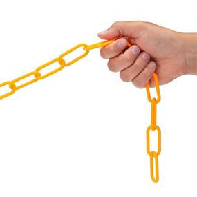 img 1 attached to 🚧 100-Foot Steelman Orange Plastic Safety Barrier Chain ideal for Construction Site or Garage