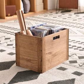 img 1 attached to 📚 Kirigen Stackable Wood Storage Cube: Modular Organizer for Home and Office - Versatile Cubby System for Books, Clothes, Toys, and More!