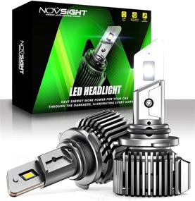img 4 attached to NOVSIGHT 9005/HB3 LED Headlight Bulbs - Ultra Bright 100W 20000 Lumens, 600% Brighter Conversion Kit for High Beam Headlights, 6500K Cool White, IP68 Waterproof, Best Halogen Replacement