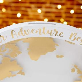 img 1 attached to 🌍 White One Size Kate Aspen Wedding Guest Book Globe Guestbook Alternative