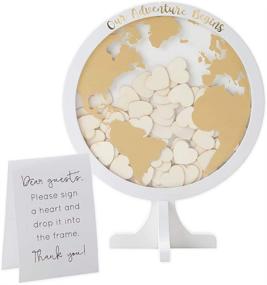 img 4 attached to 🌍 White One Size Kate Aspen Wedding Guest Book Globe Guestbook Alternative