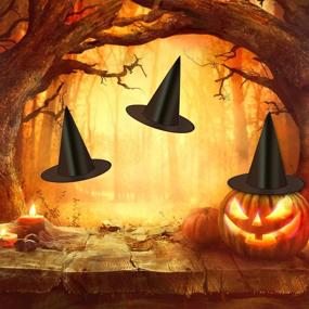 img 1 attached to Enchant Your Yard this Halloween with Elcoho 🎃 12pc Witch Hat Costume Set and 100 Yards Hanging Rope