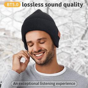 img 2 attached to 🎧 Upgrade Your Winter Style with Bluetooth Beanie Hat - Enhanced Bluetooth 5.0, Wireless Music Beanie featuring HD Stereo Speakers