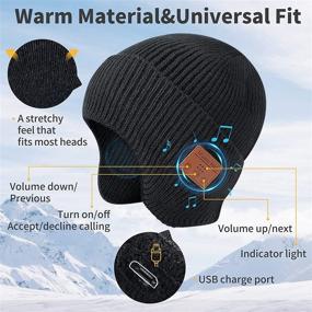img 1 attached to 🎧 Upgrade Your Winter Style with Bluetooth Beanie Hat - Enhanced Bluetooth 5.0, Wireless Music Beanie featuring HD Stereo Speakers