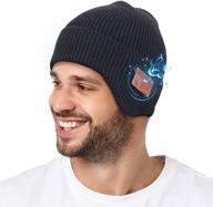 🎧 upgrade your winter style with bluetooth beanie hat - enhanced bluetooth 5.0, wireless music beanie featuring hd stereo speakers logo