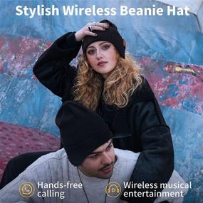 img 3 attached to 🎧 Upgrade Your Winter Style with Bluetooth Beanie Hat - Enhanced Bluetooth 5.0, Wireless Music Beanie featuring HD Stereo Speakers
