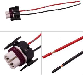 img 1 attached to 🔌 GZXY H11 H8 880 881 Керамический разъем-переходник с женским разъемом для лампы высокой температуры - фары противотуманные (пара)