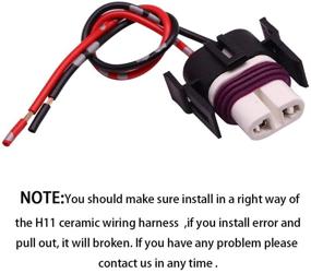 img 2 attached to 🔌 GZXY H11 H8 880 881 Керамический разъем-переходник с женским разъемом для лампы высокой температуры - фары противотуманные (пара)