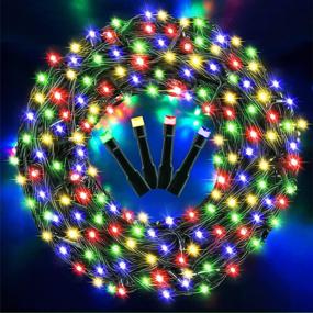 img 4 attached to 🎄 AmyHomie 300LED Multicolor Christmas Lights: 8 Lighting Modes, Indoor/Outdoor Halloween Decoration