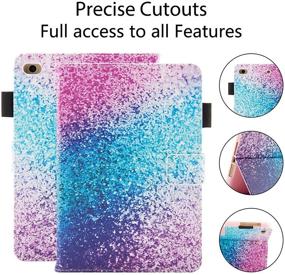 img 2 attached to 🌈 Dteck Case for iPad 9.7 (6th/5th Gen), iPad Air 2/Air 1 - Rainbow Sand Design, Fold Stand Wallet Cover with Auto Sleep/Wake, Protective Leather Flip Case