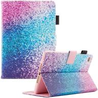 🌈 dteck case for ipad 9.7 (6th/5th gen), ipad air 2/air 1 - rainbow sand design, fold stand wallet cover with auto sleep/wake, protective leather flip case logo