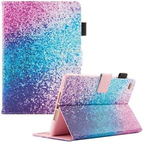 img 4 attached to 🌈 Dteck Case for iPad 9.7 (6th/5th Gen), iPad Air 2/Air 1 - Rainbow Sand Design, Fold Stand Wallet Cover with Auto Sleep/Wake, Protective Leather Flip Case