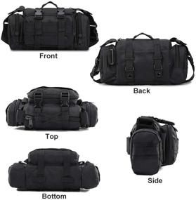 img 3 attached to 🚲 BraveHawk OUTDOORS Bike Handlebar Bag, 900D Nylon Oxford Multi-Purpose Tactical Waist Bag | Heavy-Duty, Water-Resistant MOLLE Outdoor Bicycle Pack for Cycling & Hiking