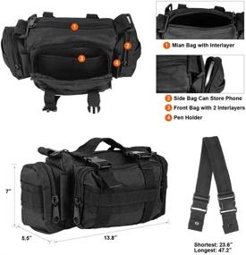 img 1 attached to 🚲 BraveHawk OUTDOORS Bike Handlebar Bag, 900D Nylon Oxford Multi-Purpose Tactical Waist Bag | Heavy-Duty, Water-Resistant MOLLE Outdoor Bicycle Pack for Cycling & Hiking