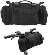 🚲 bravehawk outdoors bike handlebar bag, 900d nylon oxford multi-purpose tactical waist bag | heavy-duty, water-resistant molle outdoor bicycle pack for cycling & hiking logo