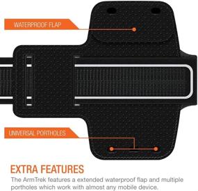 img 2 attached to 📱 Water Resistant Trianium Armband for Large Phone - iPhone Xs Max XR iPhone X 8 7 6s Plus, LG G7 G6, Galaxy S9 S8, Note 9 8 (Fits Otterbox Defender/Lifeproof Case) - ArmTrek Pro Sport Armband with Key Holder