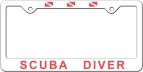 img 1 attached to 🤿 Innovative Scuba Concepts Car License Plate Frame: Diving into Style with the AU15 Scuba Diver Plastic Frame