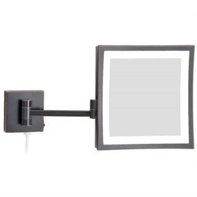 img 4 attached to 💄 Enhance Your Makeup Routine with our Wall Mounted LED Magnifying Makeup Mirror 8 Inch - Two Sided 1x 3X Magnification, Adjustable Arm, and 14" Extension! Perfect for Bathroom Vanity, ORB (8in,3X)