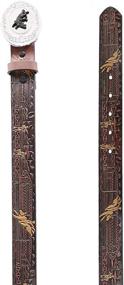 img 1 attached to Nocona Belt Co Boy's Tooled 🤠 Rodeo Belt: Exquisite Craftsmanship with Plaque Buckle