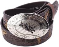 nocona belt co boy's tooled 🤠 rodeo belt: exquisite craftsmanship with plaque buckle logo