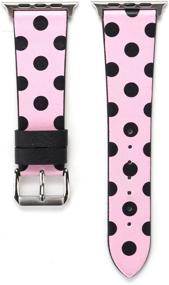 img 2 attached to Women Girls Polka Leather Compatible
