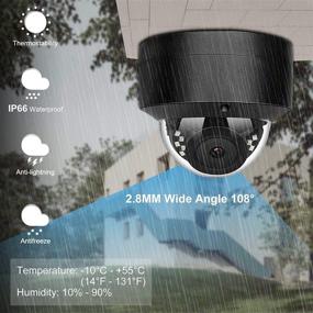 img 2 attached to Anpviz 5MP PoE IP Dome Camera - Outdoor Night Vision 98ft, Motion Alert, Weatherproof IP66 Indoor/Outdoor, Wide Angle 2.8mm Lens