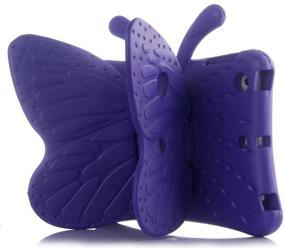 img 4 attached to 🦋 Feitenn iPad 8th Generation Case for Kids 10.2 inch 2020/2019 – Shockproof Kickstand Butterfly Cover – Non-Toxic EVA Foam Wings – Kid-Proof Rugged Bumper – Purple – Boy Girl Gift – iPad 7th 8th Gen 10.2''