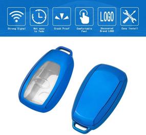 img 2 attached to 🔑 TANGSEN Blue TPU Smart Key Fob Case: Protective Cover for Subaru BRZ, CROSSTREK, Forester, Impreza, Legacy, Outback, WRX STI Keyless Entry Remote Control