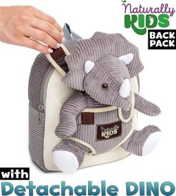 img 2 attached to 🦕 Small Dinosaur Backpack for Kids - Naturally Designed