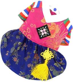 img 4 attached to SELMAI Korean Traditional Hanbok Ethnic Dog Costume with Embroidery Silk Knot Pendant Norigae – Colorful Dress for Small Puppies & Large Cats, Perfect for Birthday Party and Festival Celebration